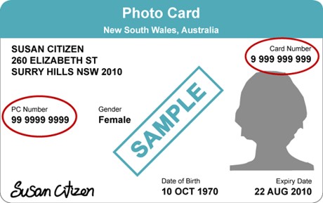 new south wales australia id card